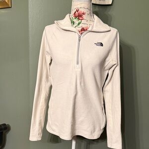 The North Face Women's Off White Quarter-Zip Fleece Pullover